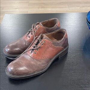 Johnston & Murphy Two-Tone Brown Oxfords